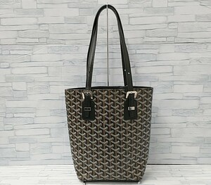 ゴヤール GOYARD マリギャラントPM トートバッグ ハンド ブラック系 ロゴ シルバー金具 レディース 鑑定書付き