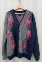 Needles Cardigan Papillon モヘア カーディガン Mサイズ ネイビー×グレー_画像1