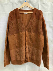 Coohem コーヘン 20-204-029 ANIMAL GRADATION CARDIGAN カーディガン サイズL ブラウン