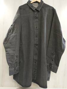 通年 ESSENTIALS エッセンシャルズ DENIM LS SHIRT デニムシャツ 長袖シャツ XL 黒