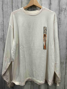 KURO クロ ホワイト est 2110 長袖Tシャツ 日本製 M (2)ロゴ 使用側あり