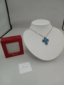 Baccarat SV approximately 50cmeten Cross necklace approximately 13.7g Ag925