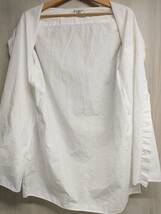 YOHJI YAMAMOTO POUR HOMME hp-b08-001 長袖シャツ 4 ホワイト コットン 日本製 ヨウジヤマモトプールオム 店舗受取可_画像3