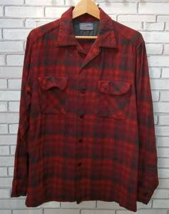 【Vintage】PENDLETONペンドルトン 50s ウールネルシャツ ネルシャツ Mサイズ レッド アメカジ ヴィンテージ