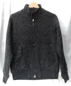 Trafalgar Shield トラファルガーシールド Harris Tweed ツイードハリントンジャケット サイズ 36 チャコール グレー メンズ