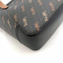 コーチ トートバッグ ブラック ブラウン レッド ホース アンド キャリッジ C4060 美品 レザー 中古 COACH_画像6