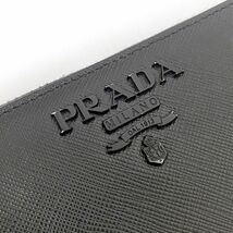 プラダ ラウンドファスナー 長財布 ブラック NERO 1ML506 財布 美品 サフィアーノ レザー 中古 PRADA_画像5