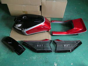 マツ（70）CBX400F　黒赤2型　カラー　外装セット / CBX550F NC07 PC04純正 アルフィン フェンダー テール カウル タンク