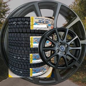 [Сделано в 2023 году] Dunlop Winter Maxx SV01 145R12 6PR+Tirado ETA 4 Всего 46000 иен шин+алюминиевый колесный автомобиль JWL-T Standard