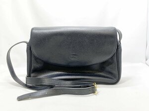 LONGCHAMP ロンシャン ショルダーバッグ ポシェット バッグ レザー ブラック 黒