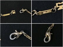 ☆中古・難あり☆NINA RICCI ニナリッチ ネックレス３点セット ラインストーン フラワー ロゴ フェイクパール ゴールドカラー_画像4