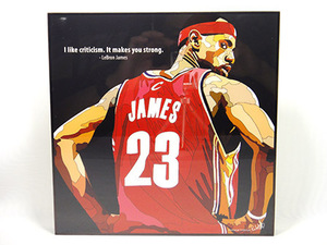 Art hand Auction [Nouveau n°3] Panneau Pop Art LeBron James NBA, Ouvrages d'art, Peinture, Portraits