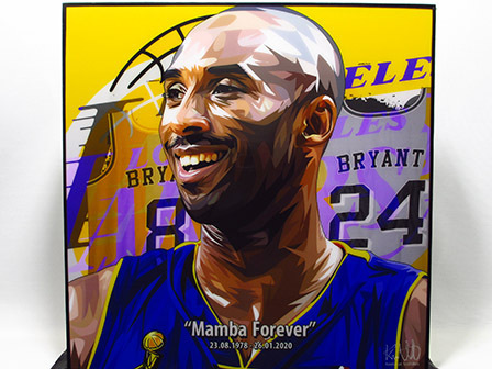 [New No. 27] Pop Art Panel Kobe Bryant NBA, Artwork, Painting, Portraits