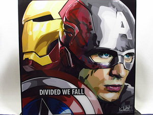 Art hand Auction [New No. 367] Pop Art Panel Captain America & Iron Man, artwork, painting, portrait