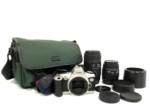 Canon EOS KISS フィルムカメラ ボディ SIGMA 28-80mm 70-300mm レンズ セット ジャンク B8238378