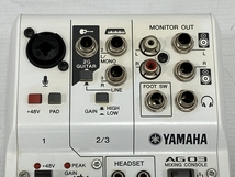 YAMAHA AG03 ウェブキャスティング ミキサー オーディオインターフェイス 音響機材 中古 H8232509_画像3