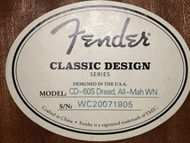 Fender CD-60S Dread ALL-Mah WN CLASSIC DESIGHN アコースティック ギター アコギ フェンダー 中古 O8237657_画像10