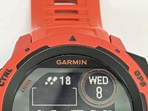 GARMIN Instinct Dual Power スマートウォッチ ソーラー充電 レッド ガーミン 時計 中古 W8217338_画像3