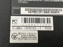 iiyama LEVEL ILeNXs-15FR103-i7-T0SX i7-10750H 16GB SSD 512GB RTX 2070 OS無 ノートパソコン PC ジャンク M8051458_画像9