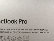 Apple MacBook Pro Retina 15インチ Mid 2014 ノートPC i7-4770HQ 2.20GHz 16GB SSD 251GB Catalina 中古 T8218125_画像10