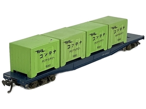 エンドウ 国鉄 コキ10000形 コキ10723 コンテナ車 コンテナ積載 HOゲージ 鉄道模型 ジャンク N8247182
