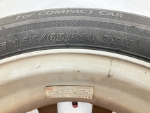 【引取限定】BRIDGESTONE ECOPIA NH100C 155/65R14 75H 14インチ 軽自動車 コンパクトカー タイヤ ホイール 3本 セット 中古 直 W8247945_画像6