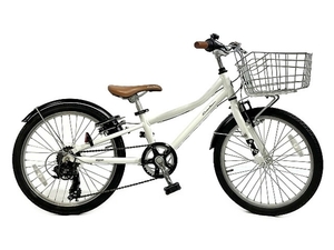 【1円】 Khodaa Bloom asson J20 20型 ホワイト 外装6段 こども用 自転車 中古 楽 T8273326