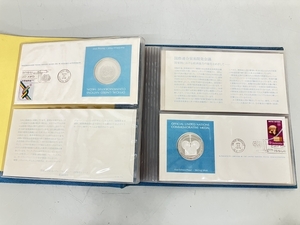 OFFICIAL UNITED NATIONS MEDALLIC FIRST DAY COVERS 公式国際連合記念メダル 1976年シリーズ No.1-5 アルバム付き 中古 K8301901