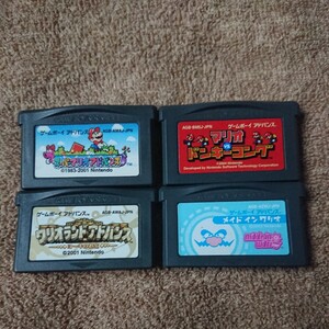 【GBA】ワリオランドアドバンス ヨーキのお宝 ＋ メイドインワリオ + マリオvs.ドンキーコング ＋ スーパーマリオ 【４点】