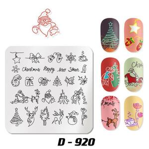  Stan pin g plate stamp nails stamp seat nail art Christmas 