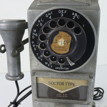 【当時物 レトロ】 アメリカ 電話機 ダイヤル式 AMERICAN TELEPHONE DOCTORTYPE / Equipment Telephone オブジェ インテリア 010FCKN57_画像4