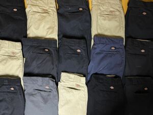  USA古着卸 ディッキーズ ワークパンツ 15本 セット まとめ売り 1円スタート 卸売り アメリカ古着 Dickies 作業服 ボトムス 長ズボン