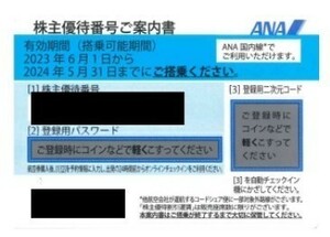 クレカ PayPay対応★即決★迅速対応★全日空★ＡＮＡ★株主優待券★１枚★2024年５月３１日★割引券★番号通知★コード通知★青★ＪＡＬ