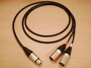 * Y type XLR cable 1 female -2 male sharing Y cable MOGAMI 2534 1.5m black NC3FXX NC3MXX *