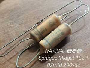 期間限定セール！WAX.CAP極上の逸品！！ 40～50s sprague midget 182P.02mfd 200vdc NOSペア 検索)gibson GRECO TOKAI BURNY ARIA FUJIGEN