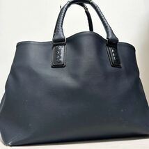 1円スタート【定価27万円】BOTTEGA VENETA ボッテガヴェネタ マルコポーロ メンズ ビジネスバッグ ハンドバッグ 鞄 レザー ネイビー 大容量_画像1