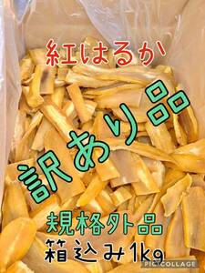 【数限定】新物茨城産紅はるか訳あり規格外品平干し芋梱包込み1キロ