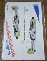 【1/48デカール】エアロマスター 48-139C FW-190A-3 / Aero Master Decals Early Butcher Birds Part2_画像2