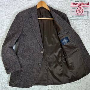 TEIJIN MEN'S SHOP×Harris Tweed テイジン ハリスツイード テーラードジャケット ヘリンボーン柄 ミックスウール M〜Lサイズ相当 2B 総裏