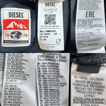 美品【XLサイズ相当】DIESEL ディーゼル ボアフリース パーカー ブラック プルオーバー スウェット カンガルーポケット 厚手 極暖_画像10