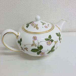 【BF-5584HS】1円スタート! Wedgwood ウエッジウッド ティーポット 花柄 ENGLAND 1759 WILD STRAWBERRY ブランド食器 洋食器 中古品 