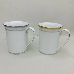 【H-8226SR】1円スタート NORITAKE ノリタケ ティーカップ 2点セット 美品 ブランド食器 アフタヌーンティー 貴族 高貴 箱付き