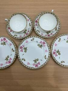 【JV4885】ノリタケ NORITAKE 9654 シクラメンタッチ ティーカップ ソーサー お皿 コレクション 保管品 ビンテージ お花