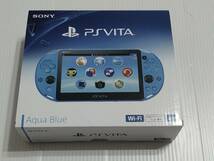 ☆ 新品同様 ☆ PSVITA 2000 アクアブルー blue 本体 vita 8GB メモリーカード ビータ × 新品_画像1