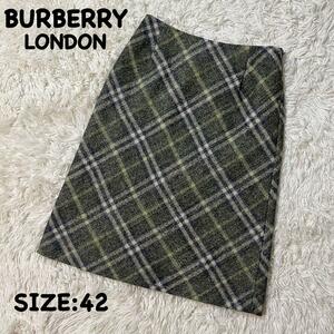  Burberry London skirt noba check wool 42 size BURBERRYLONDON