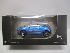 ★DS AUTOMOBILES★シトロエン CITROEN★DS３ ２０１６ ミニカー★青・白ツートン★１／６４★新品・未使用品★