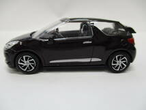 ★超レア★DS AUTOMOBILES★シトロエン CITRON★DS3 Ｃabrio　2016　ミニカー★黒系・DSモノグラムソフトトップ★1/64★新品・未使用品★_画像6