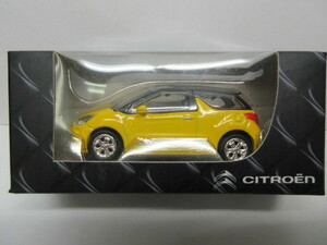 ★超レア　稀少　入手困難★DS AUTOMOBILES★シトロエン CITROEN★DS３ ミニカー★黄・黒ツートン★１／６４★新品・未使用品★