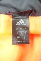 r2_1891 美品 adidasアディダス メンズ パデットジャケット フード付き 中綿ジャケット ナイロン 黒 ブラック×蛍光オレンジ M_画像4