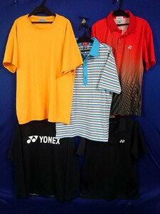 r1_7362 5枚セット YONEX ヨネックス メンズ テニス バドミントン L-LLサイズ ウエア トップス セット まとめ